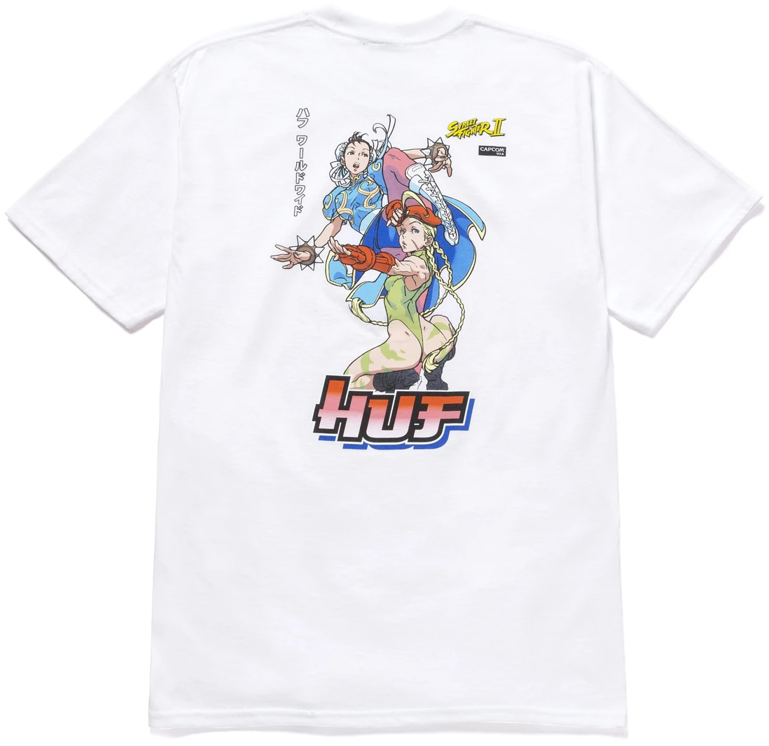 HUF x Street Fighter Chun-Li and Cammy Tee, White – SK8 Clothing