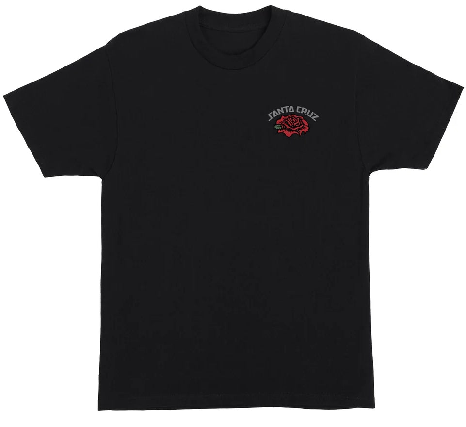 Santa Cruz Dressen Rose Solo Tee, Black