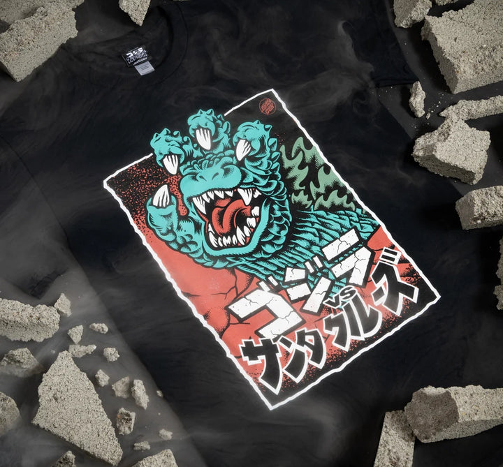 Santa Cruz x Godzilla Hand Front Tee, Black