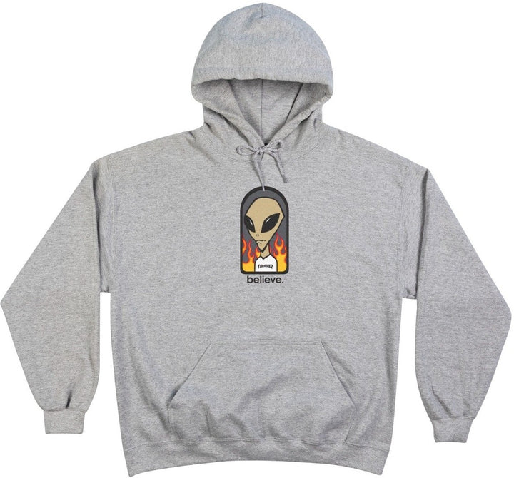 Alien Workshop x Thrasher Believe Hoodie, Heather Grey