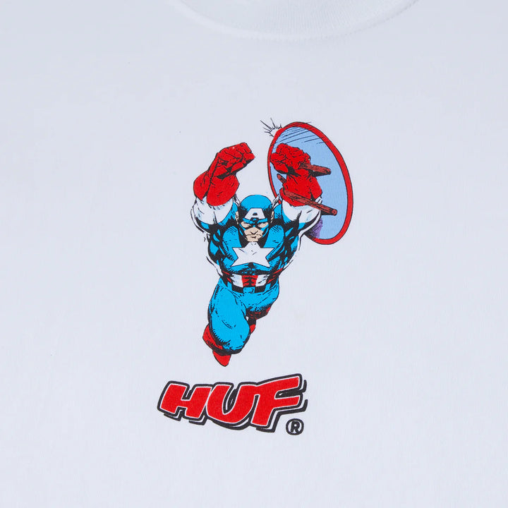 HUF x Avengers Cap no Cap Tee, White