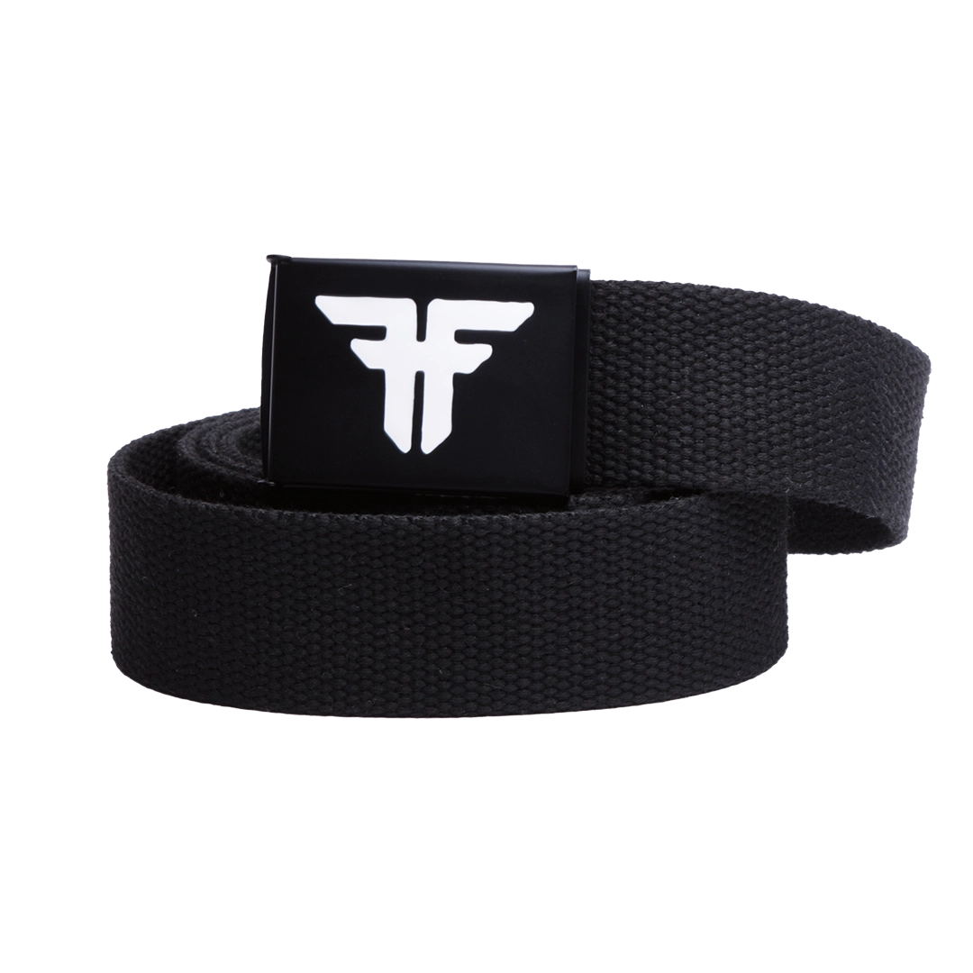 Fallen Trademark Belt in Black and White with logo detailing