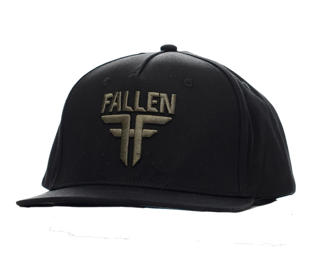 Fallen Insignia Snapback in Black and green with embroidered logo