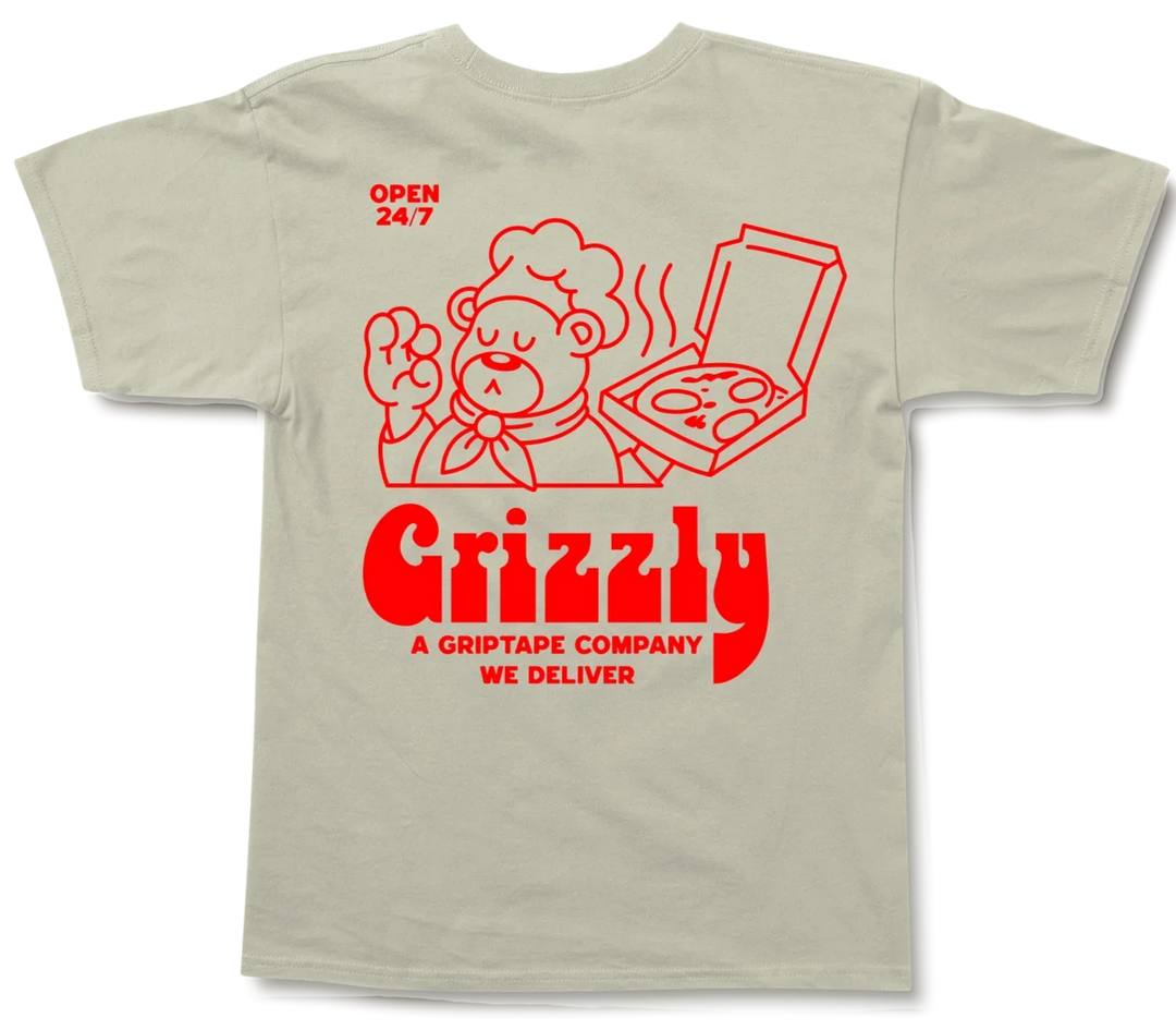 Grizzly By The Slice Tee, Cream