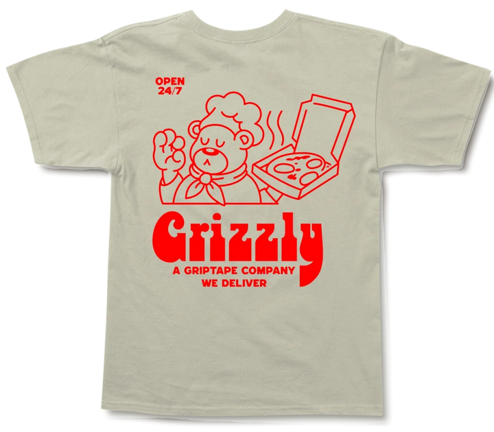 Grizzly By The Slice Tee, Cream