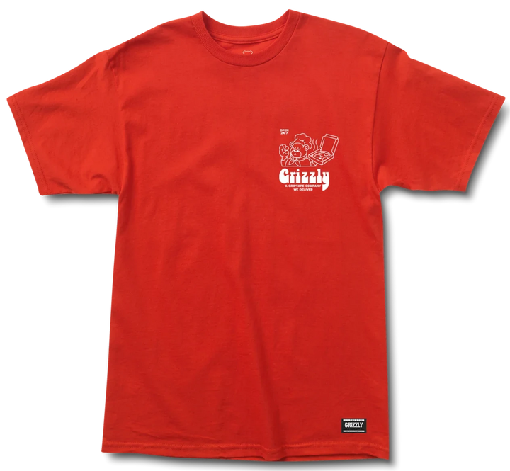 Grizzly By The Slice Tee, Red