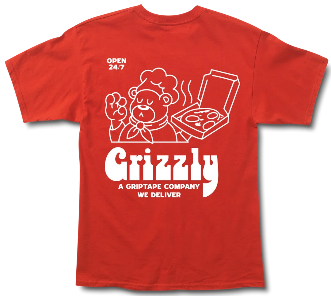 Grizzly By The Slice Tee, Red