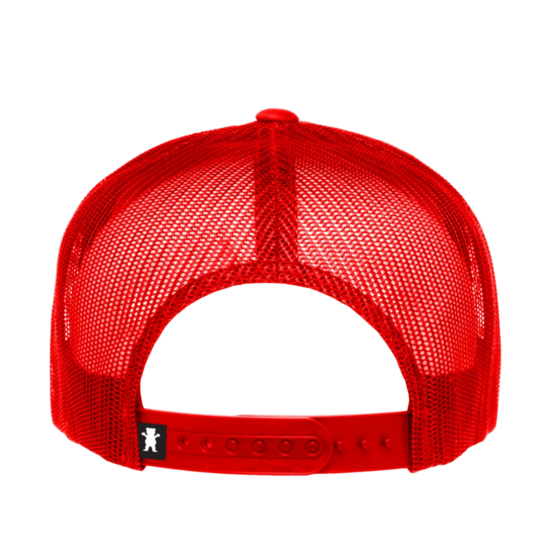 Grizzly By The Slice Snapback Hat, Red