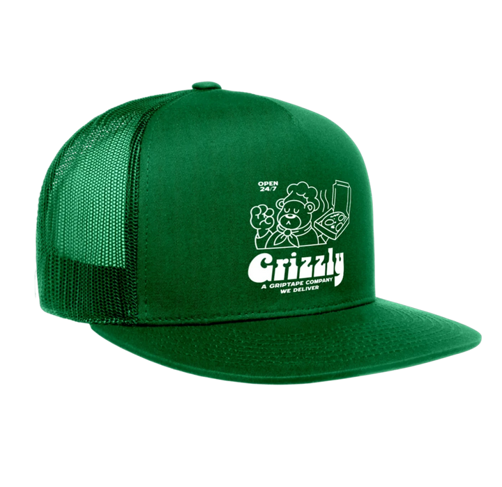 Grizzly By The Slice Snapback Hat, Green