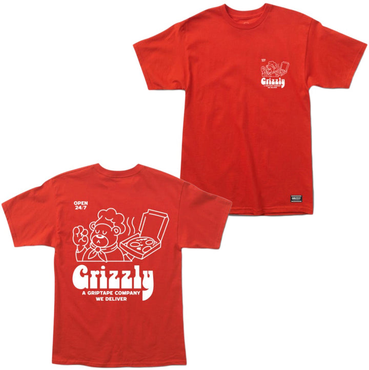 Grizzly By The Slice Tee, Red