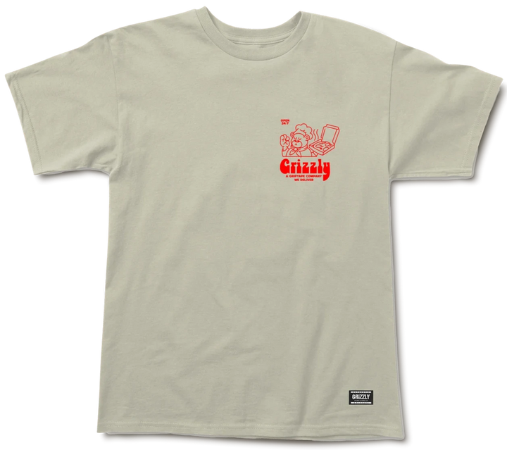 Grizzly By The Slice Tee, Cream