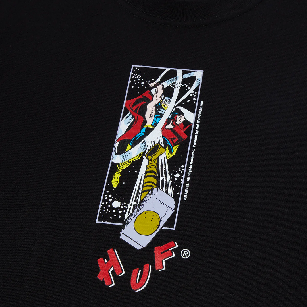 HUF x Avengers Hammer Time Tee, Black