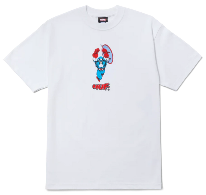 HUF x Avengers Cap no Cap Tee, White