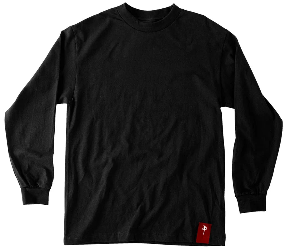 RDS Long Sleeve Chung Mark Skateboard tee in Black