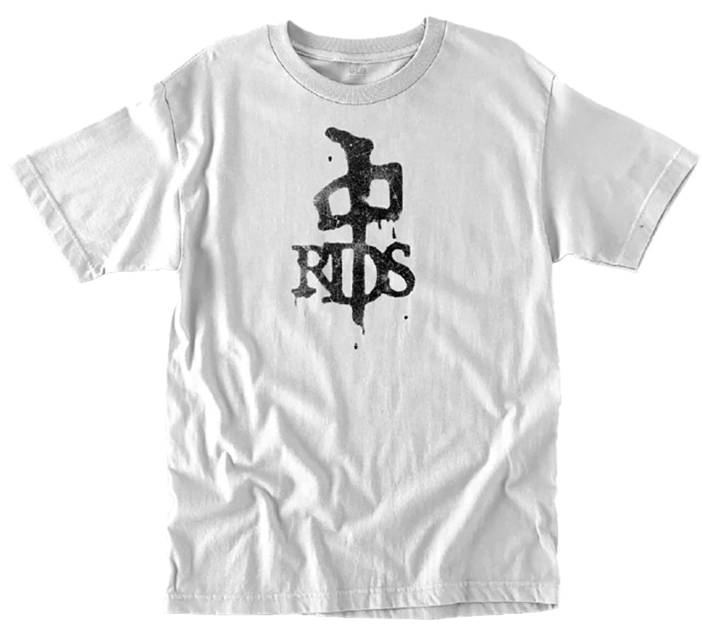 White RDS OG Creep Tee with bold graphic print and classic fit.