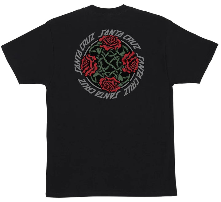 Santa Cruz Dressen Rose Solo Tee, Black