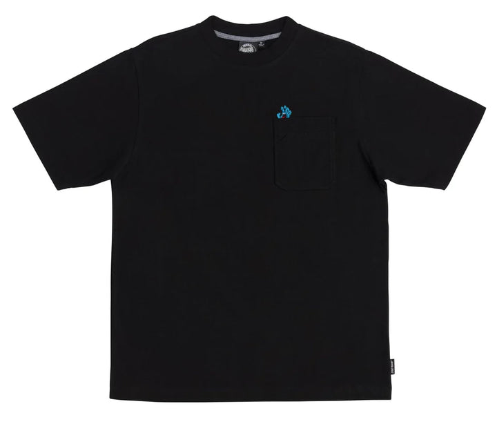 Santa Cruz Screaming Hand Utility Pocket Tee, Black