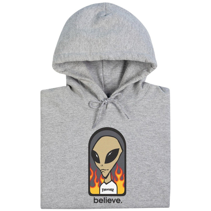 Alien Workshop x Thrasher Believe Hoodie, Heather Grey