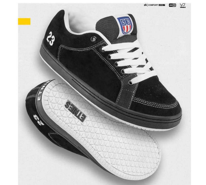 etnies Sal 23 Shoes, Black White