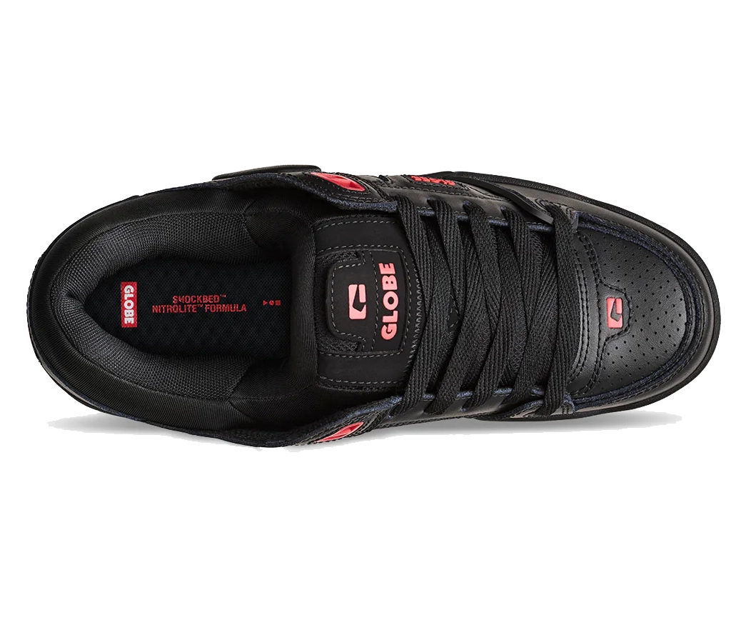 Globe Fusion Shoe, Black Red