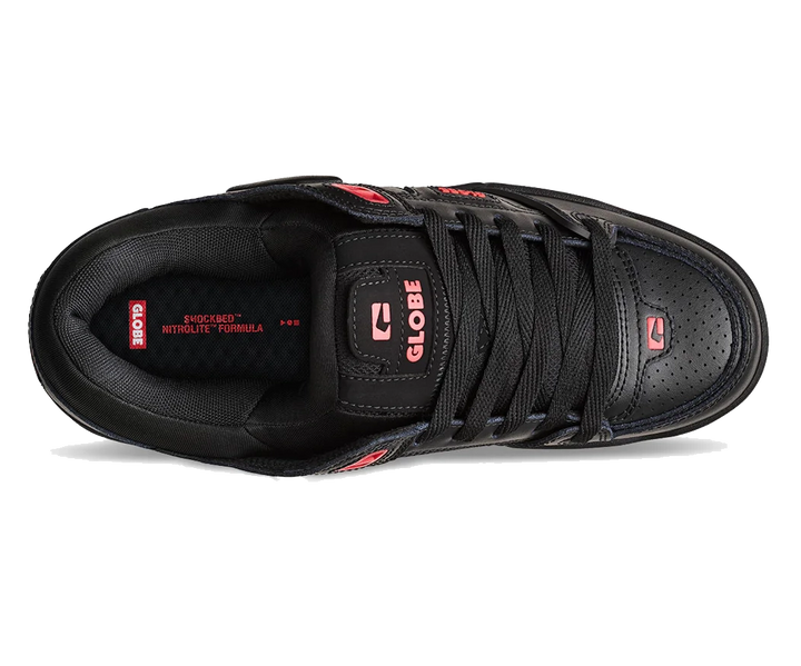 Globe Fusion Shoe, Black Red