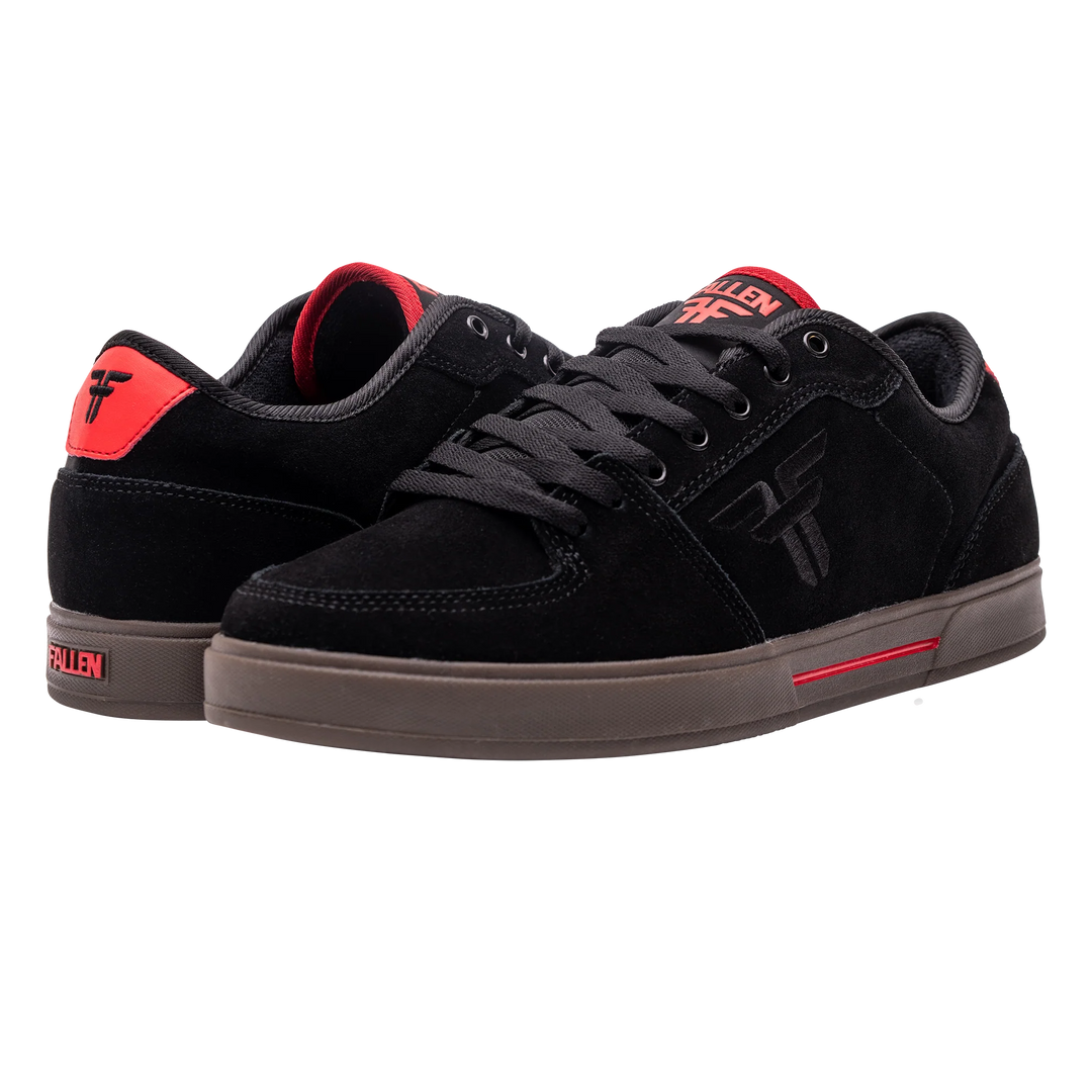 Fallen Patriot XP Shoes, Black Gum Red