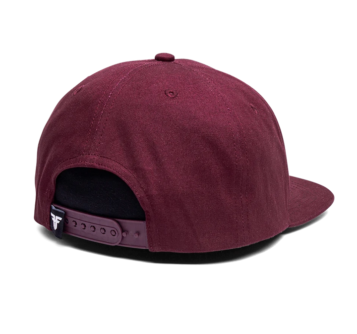 Fallen Trademark Snapback Hat, Crimson Off White