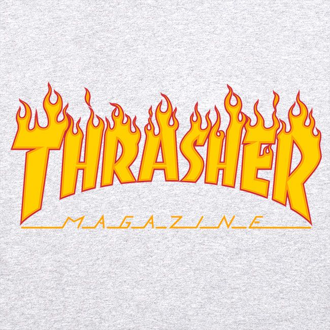 Grey thrasher hoodie flames on sale