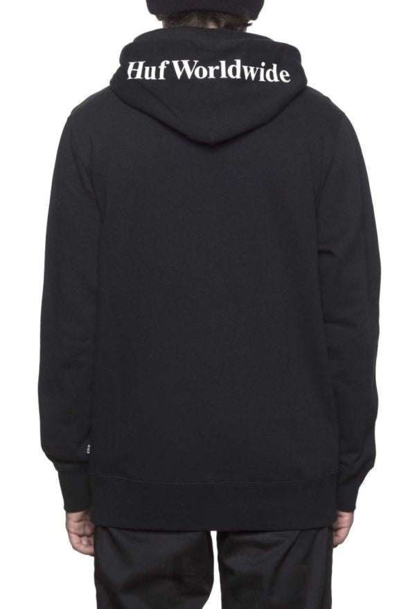 HUF Essentials Box Logo Pullover Hoodie Black SK8 Clothing