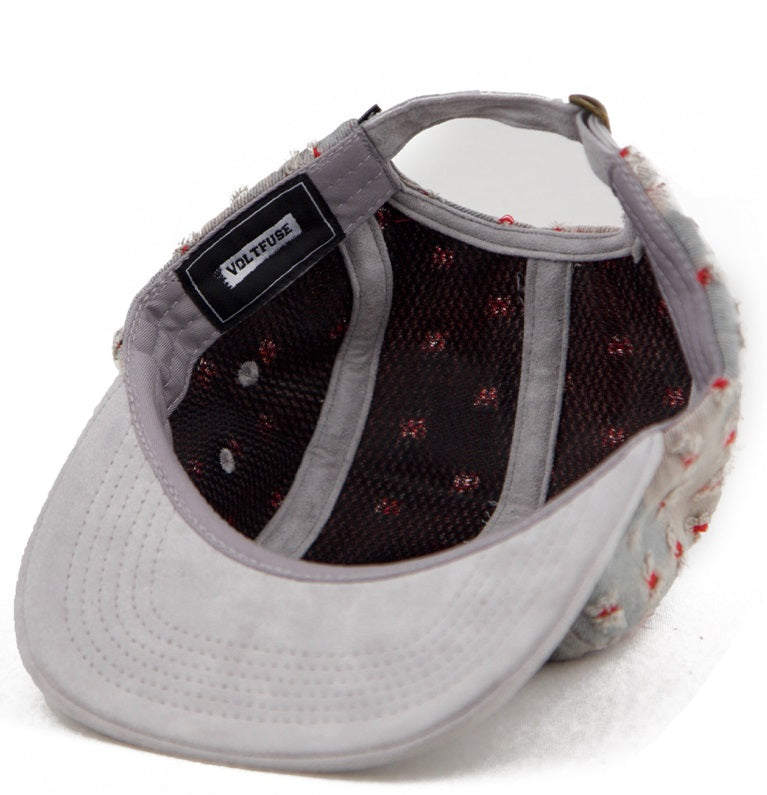 Voltfuse Polka Strap Back Hat, Grey