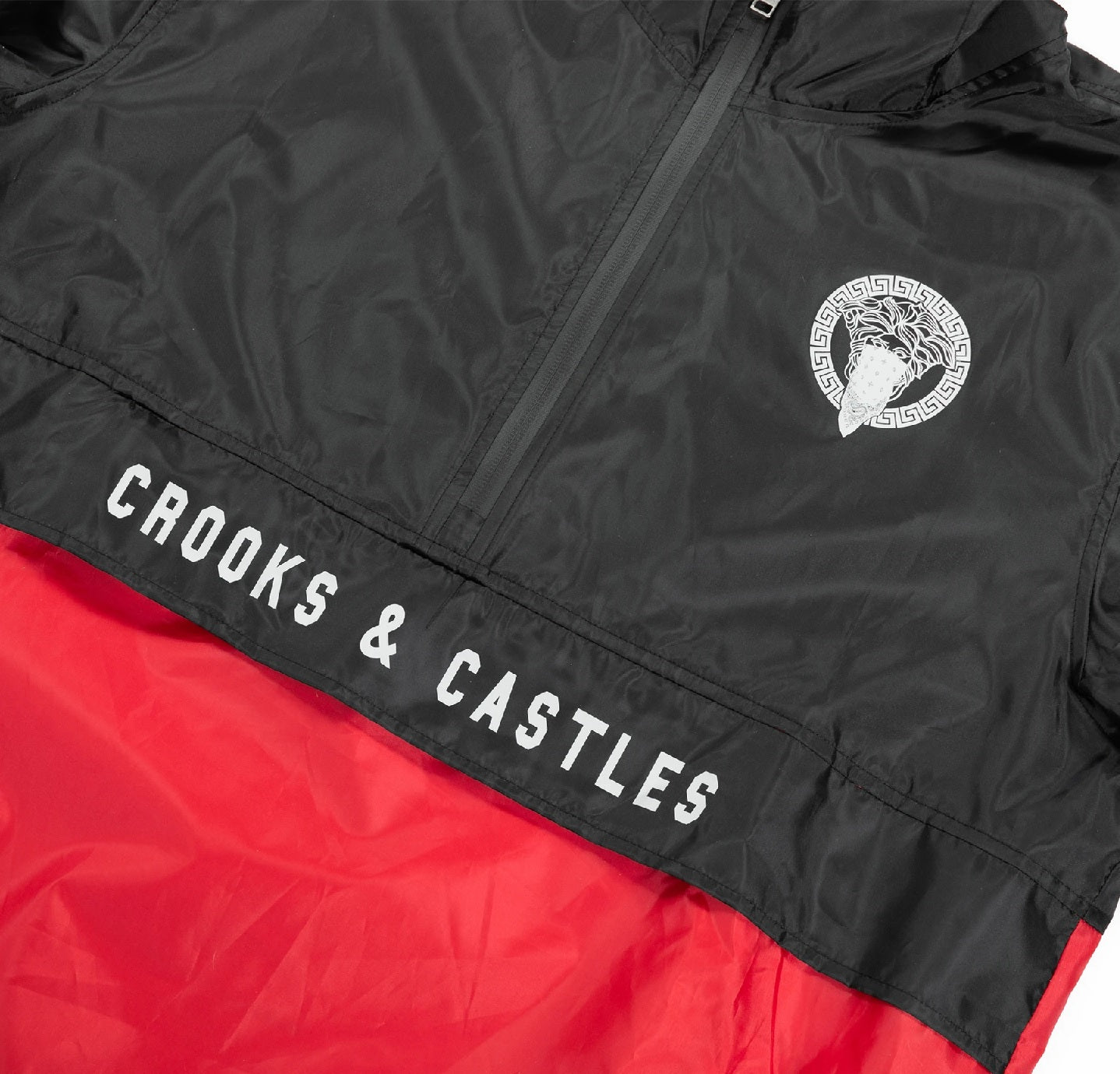 CROOKS & CASTLES top MEDUSA LOGO JACKET, RED