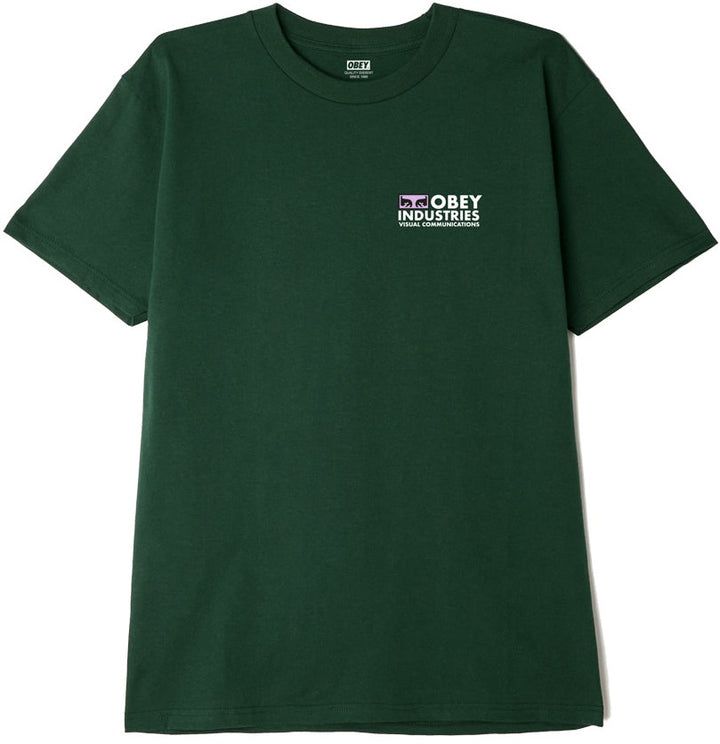 OBEY Visual Communications Tee, Forest Green