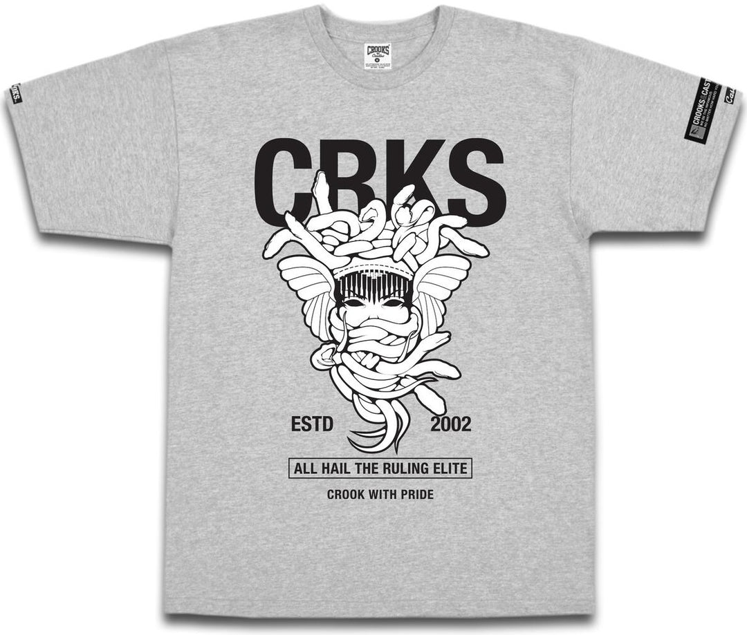 Crooks & Castles All Hail The Medusa Tee, Heather Grey