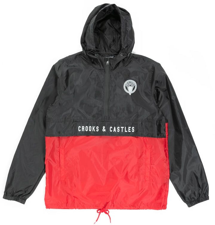 Crooks & Castles Medusa Logo Packable Jacket, Red