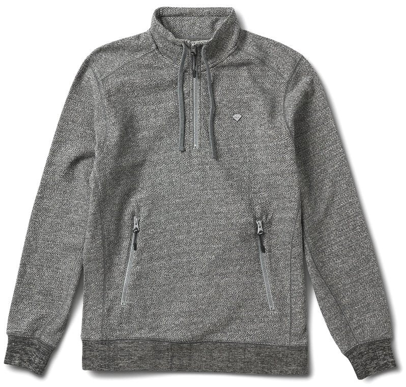 Diamond Supply Co Diamante Mock Neck Pullover Jacket, Heather Grey