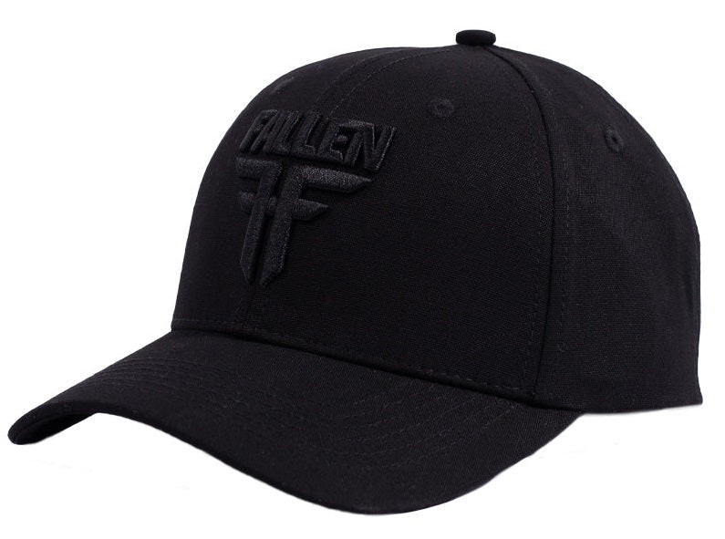 Fallen Insignia Curve Snapback in Black with embroidered logo