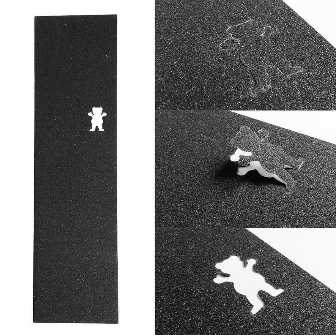 Grizzly Cut Out Bear Griptape Black