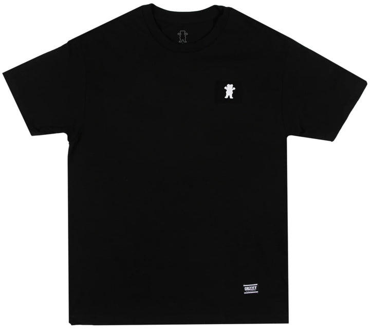 Grizzly Embroidered OG Bear Tee, Black White