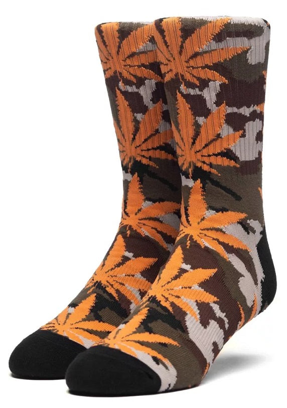 HUF Plantlife Camo Crew Socks, Loden