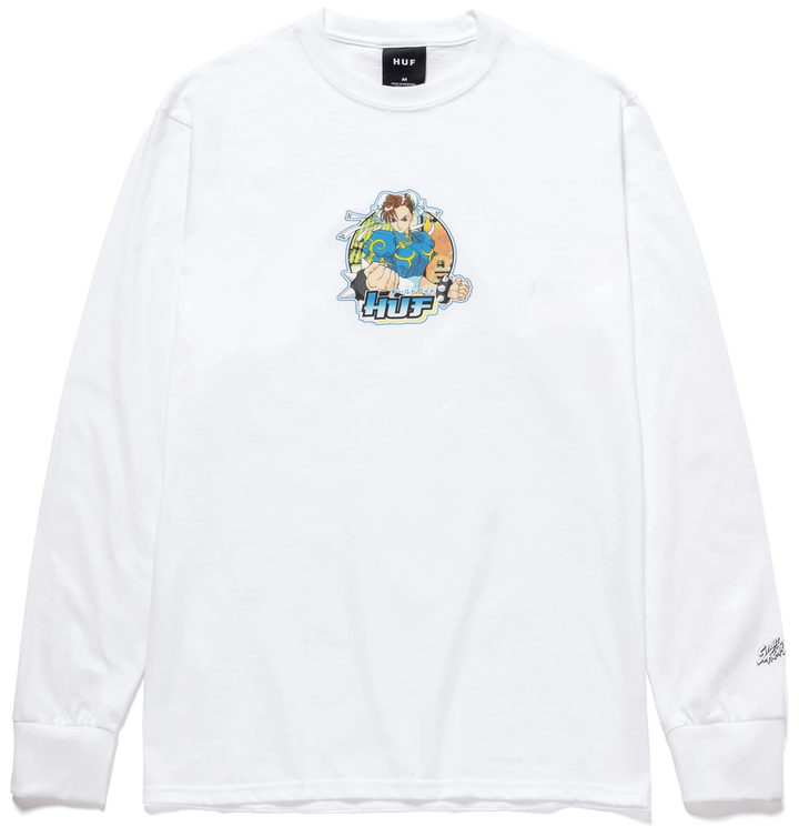 HUF x Street Fighter Chun-Li LS Tee, White