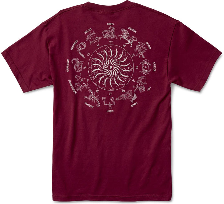 Primitive Zodiac Tee, Burgundy