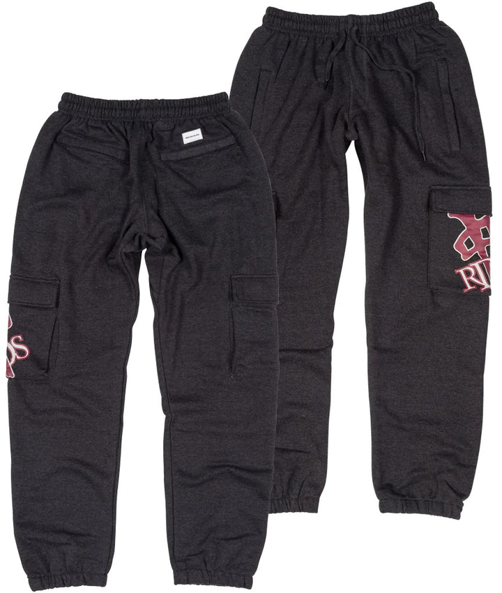 RDS OG Cargo Sweatpants, Black Heather Maroon