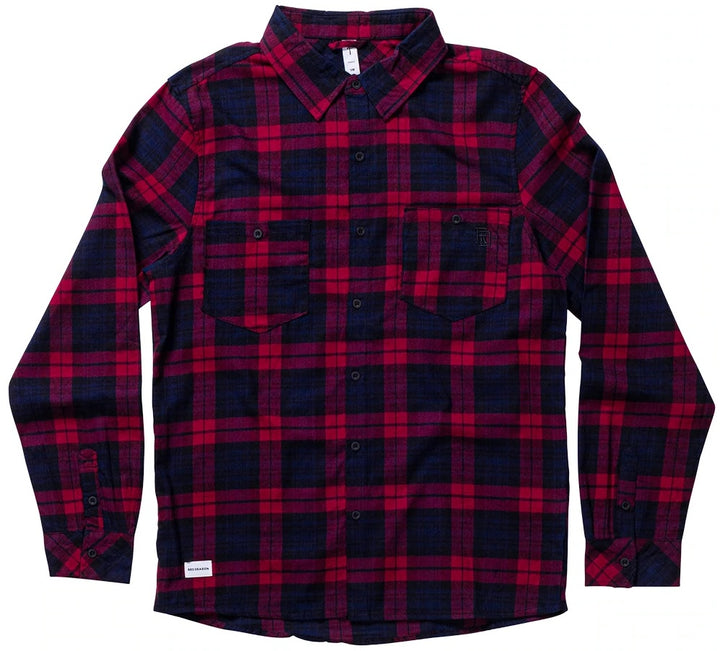 RDS Prairie Button Down Shirt, Red Black