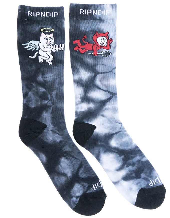 RIPNDIP Limbo Socks, Black Lighting Wash