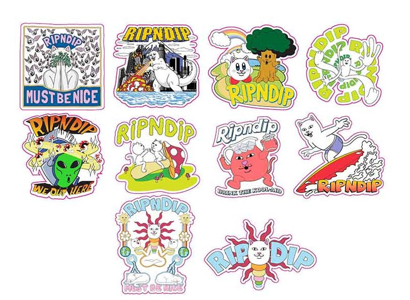 RIPNDIP Spring Sticker 10 Pack