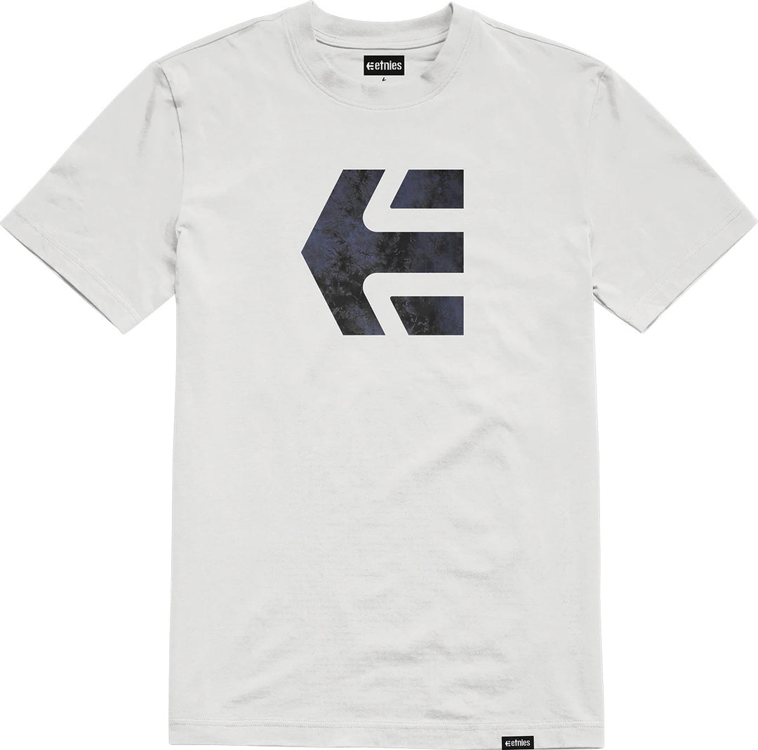 etnies Icon Print Tee, White Blue Black